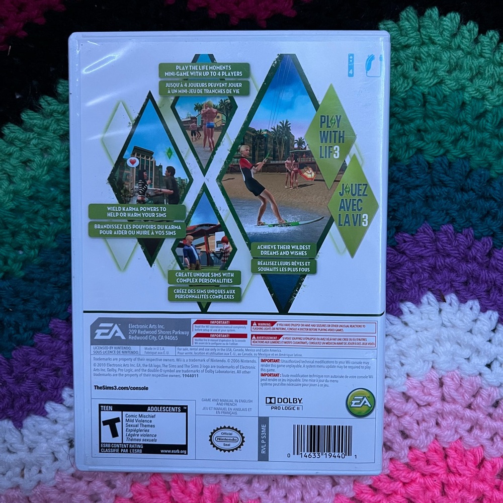 🫟3/$15 The Sims 3 for Nintendo Wii - Picture 2 of 3